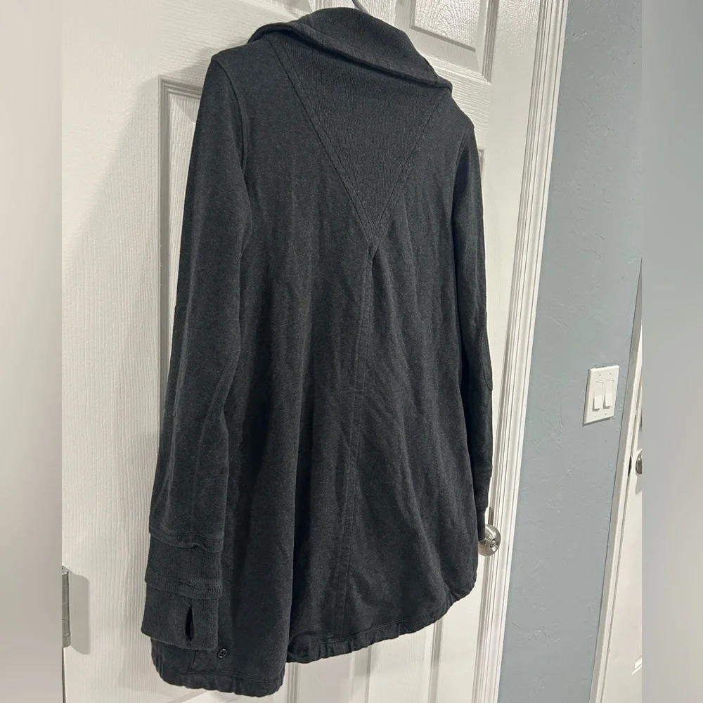 Lululemon Gratitude Wrap Double Breasted Jacket Pea Coat Charcoal Gray Size 8